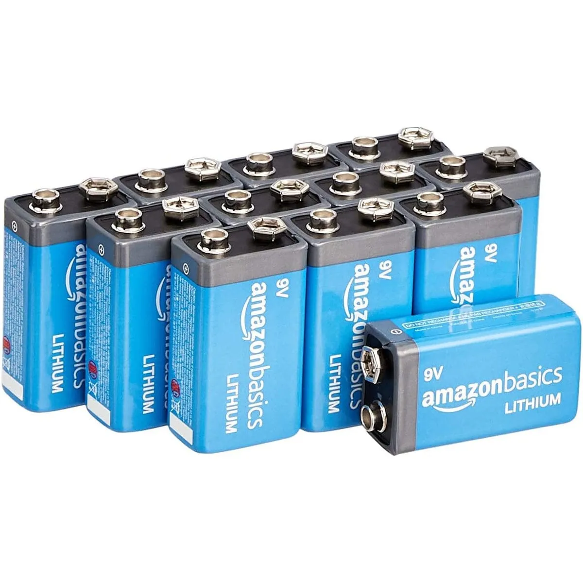 12-Pack: 9 Volt High-Performance Lithium Batteries