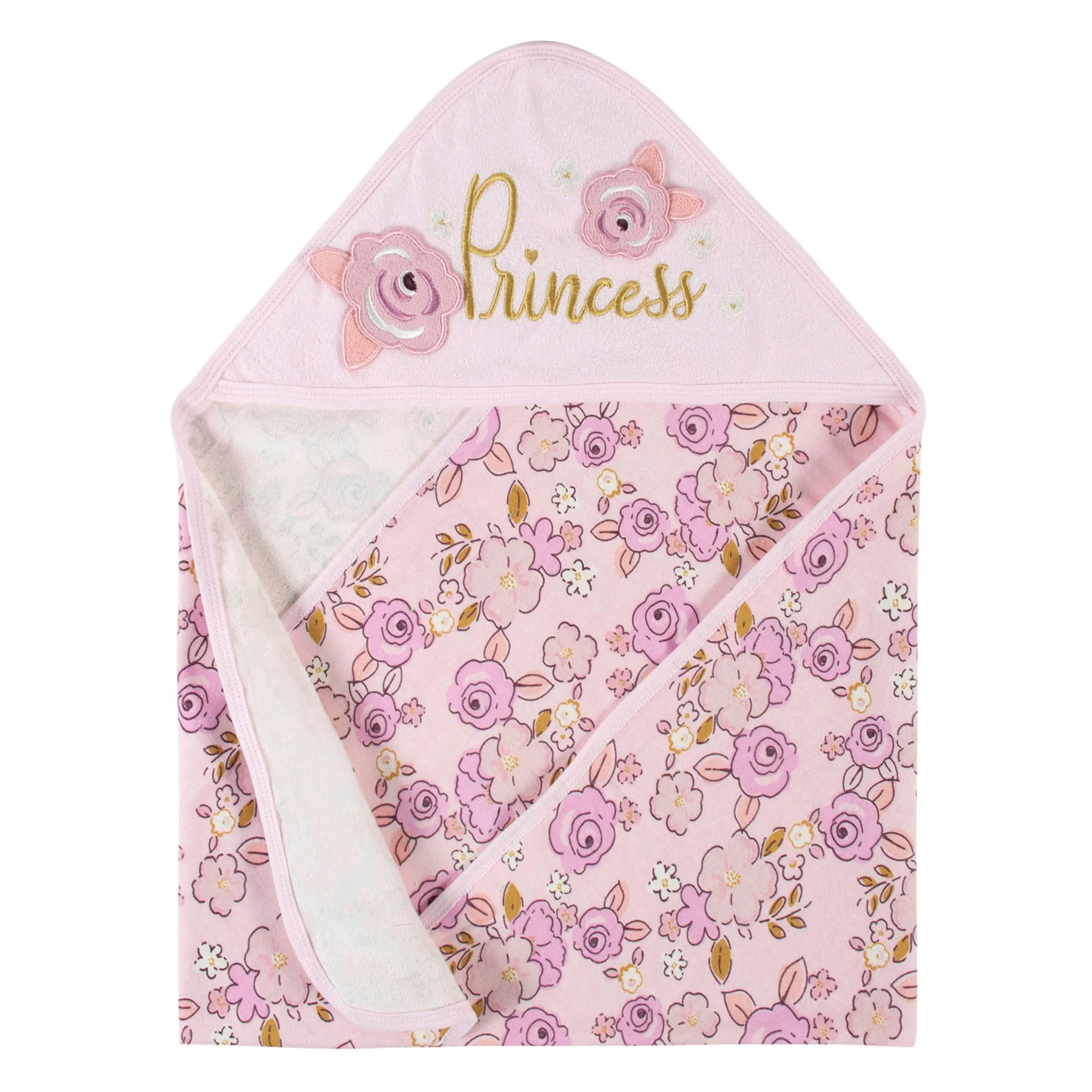 14-Piece Girls Princess Hooded Bath Towel & Washcloths Set