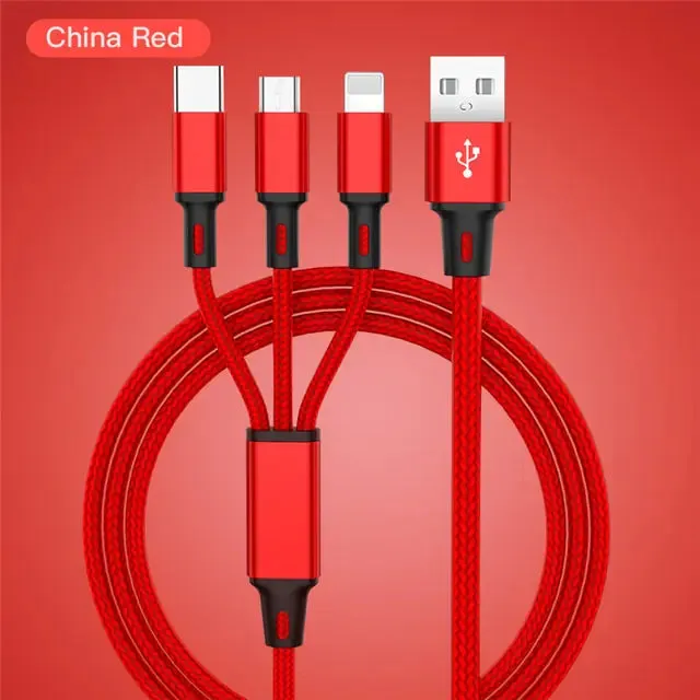 3 in 1 USB Cable For iPhone and Android