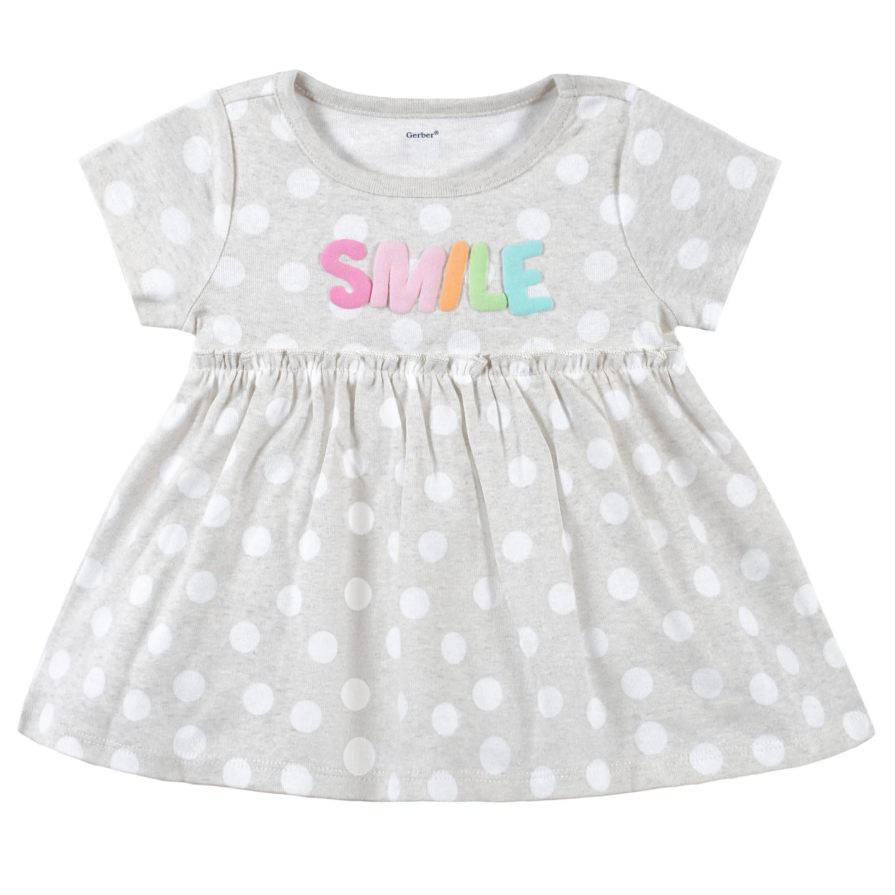 3-Piece Baby & Toddler Girls Dots Of Rainbows Dress, Diaper Cover & Headband Set