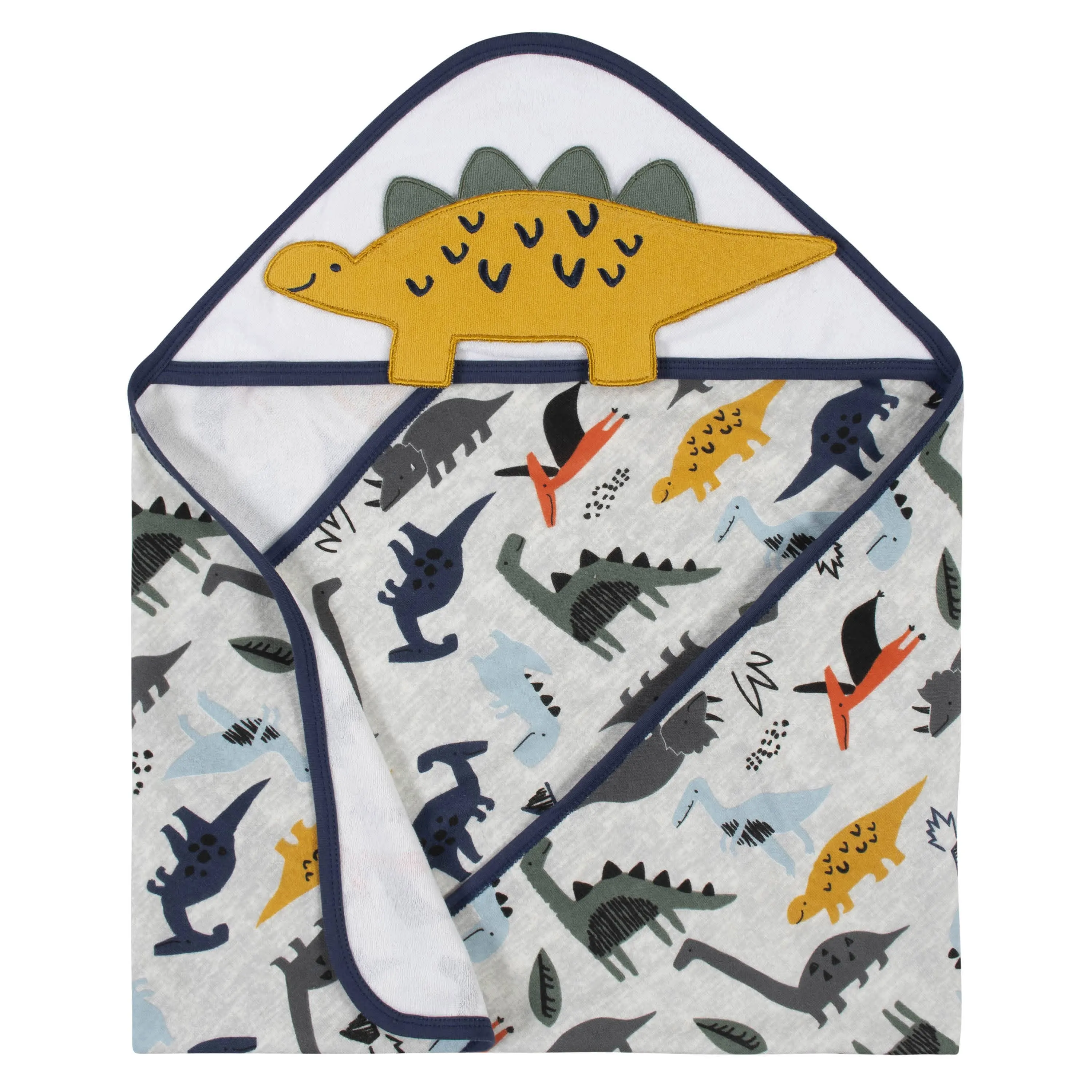 4-Piece Baby Boys Dino Hooded Towel & Washcloth Set