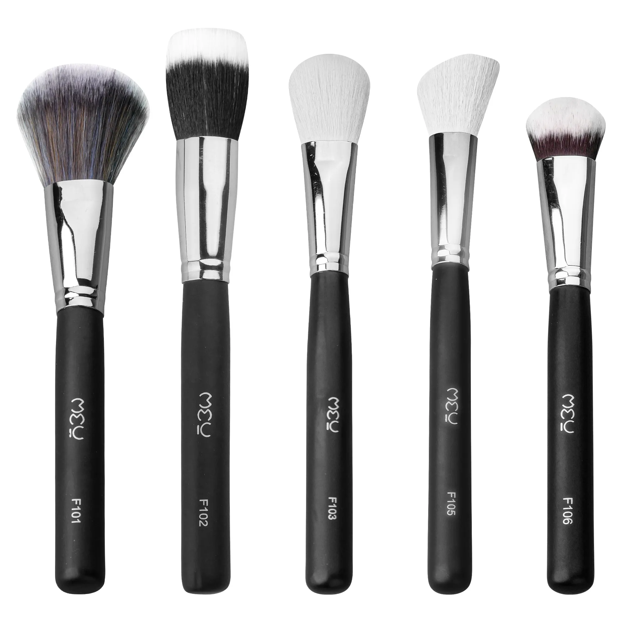 5 Pcs Essentials Face Brush Set With Pouch