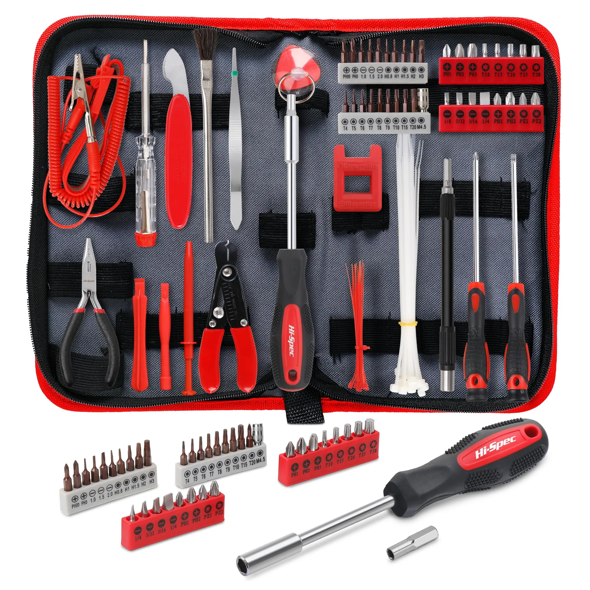 56pc Electronics Repair & Opening Tool Kit Set. Includes Precision Driver Bits and Prys for Laptops, Drones and Tech. Gadgets