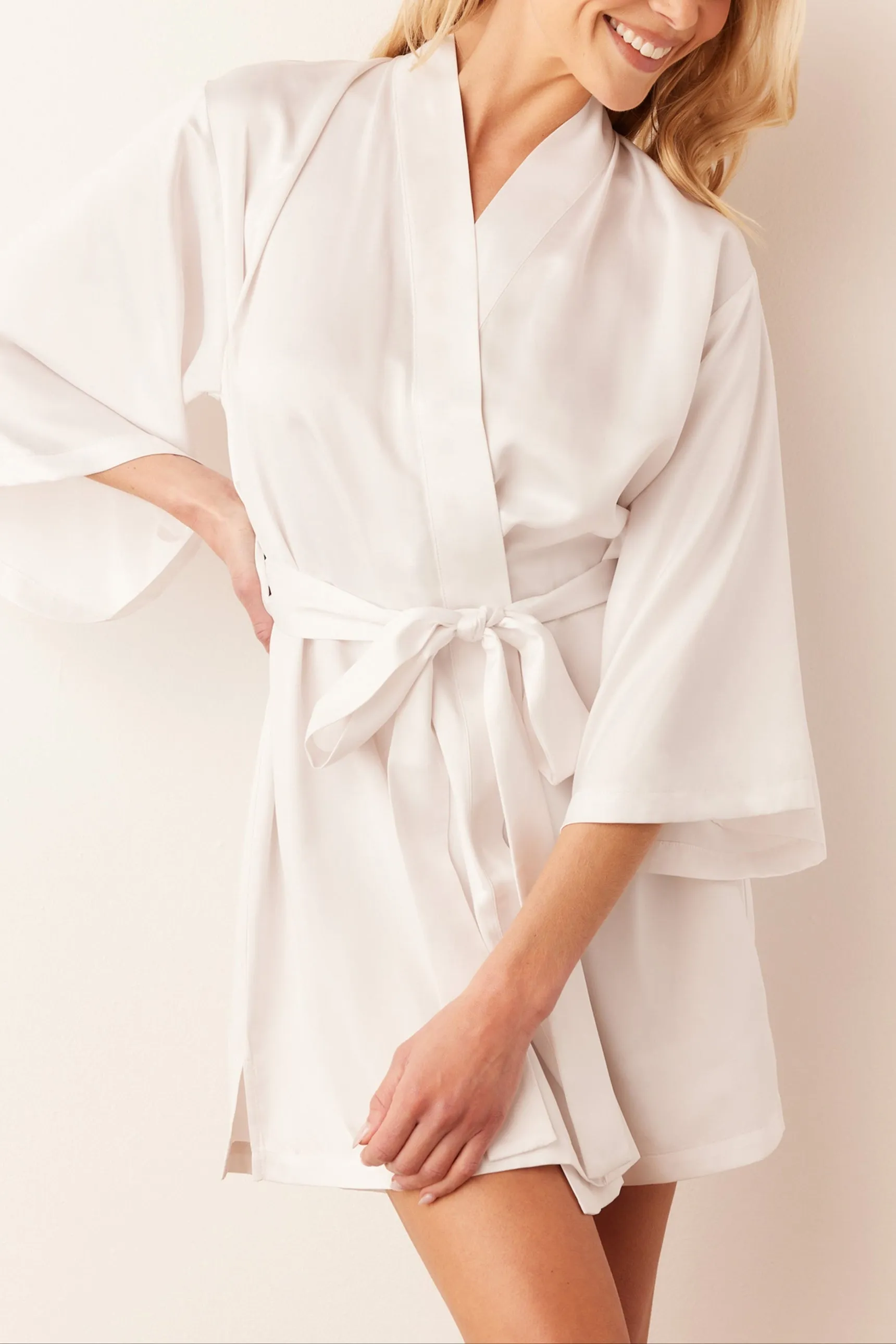 Adriana Short Kimono | Blanc