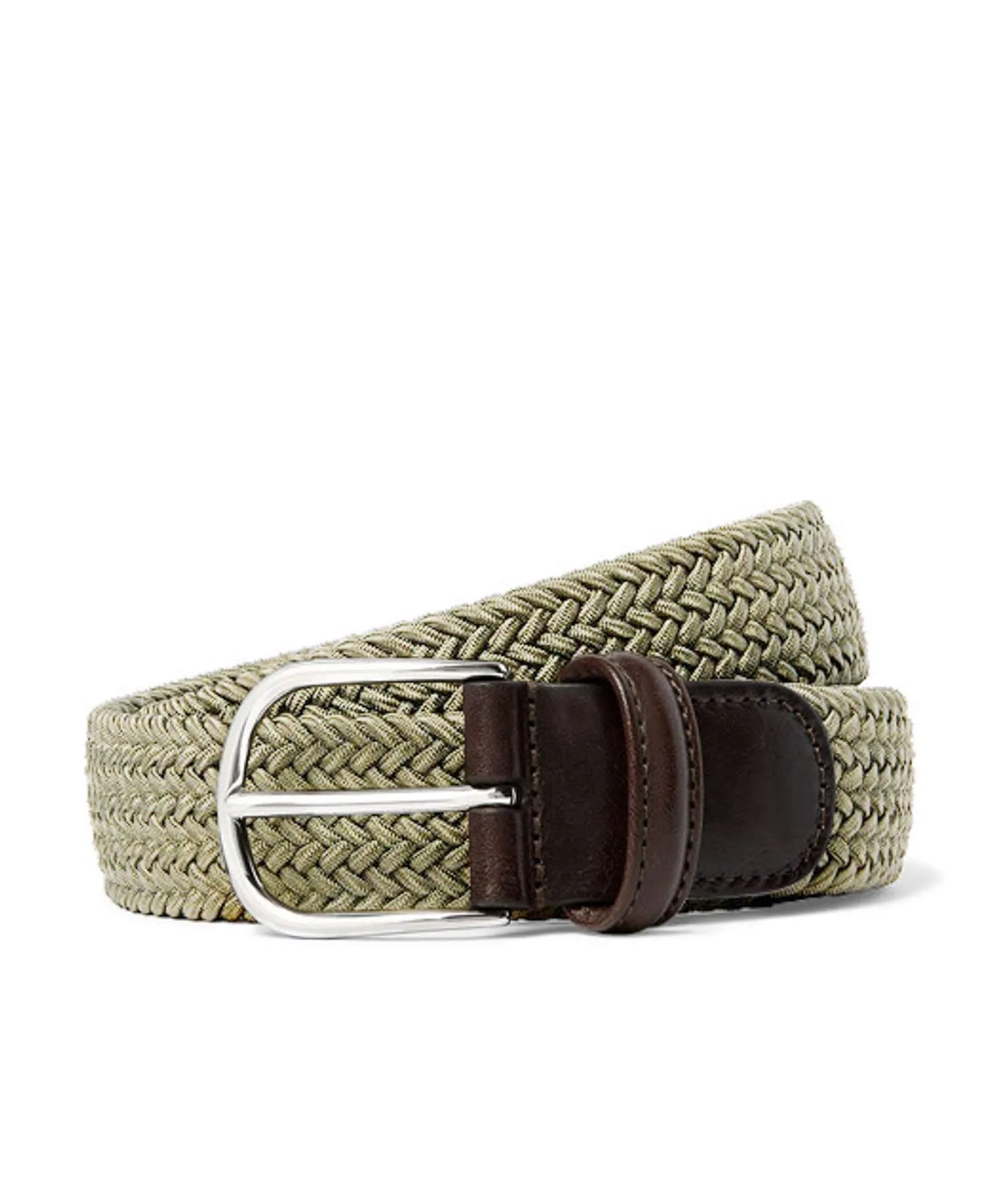 Anderson's Solid Woven Elastic Belt in Tan