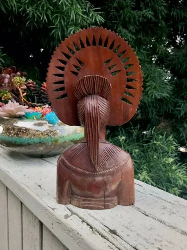 Artisan Wood Carved 1950’s African Woman Figure