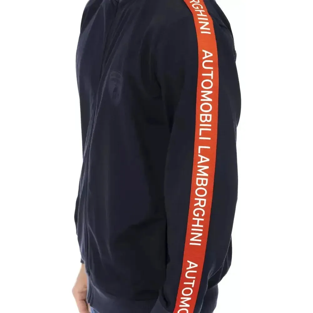 Automobili Lamborghini Blue Polyester Men Sweater