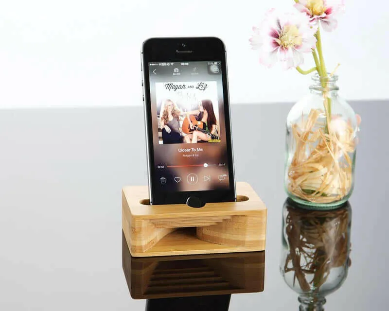 Bamboo iPhone Speaker Dock