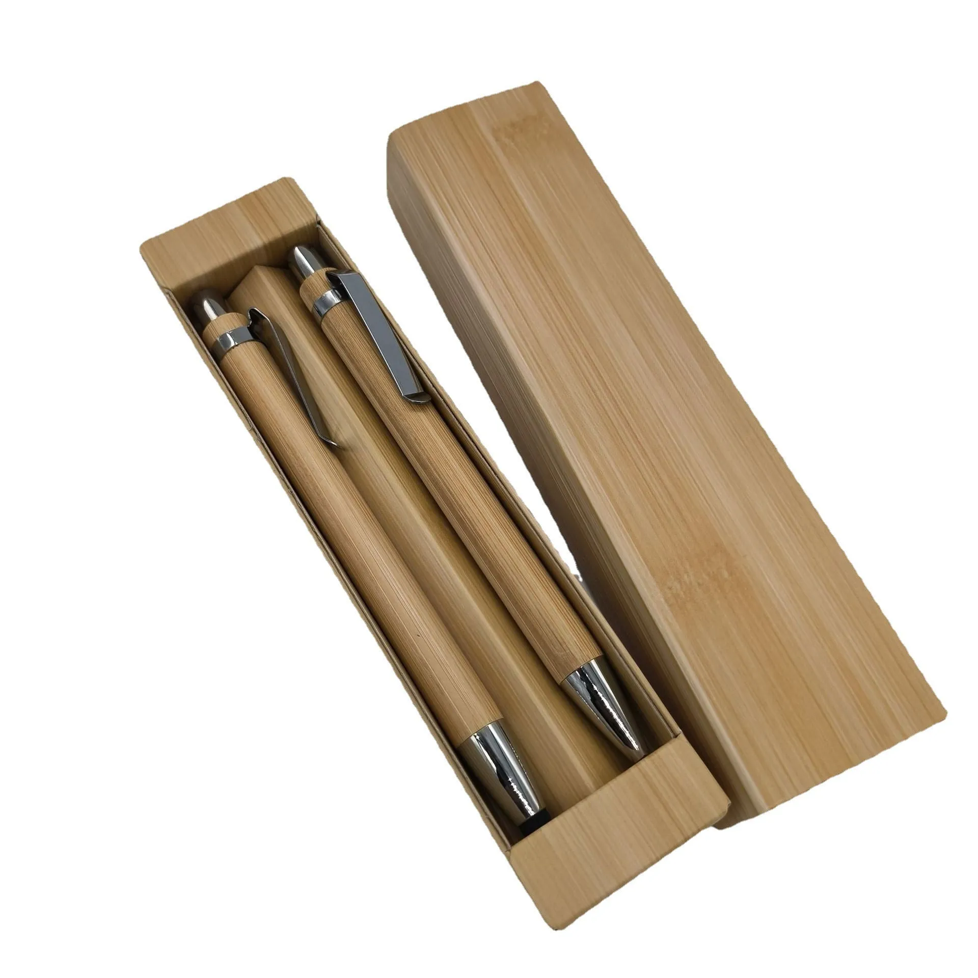 bamboo pen set with metal hooks