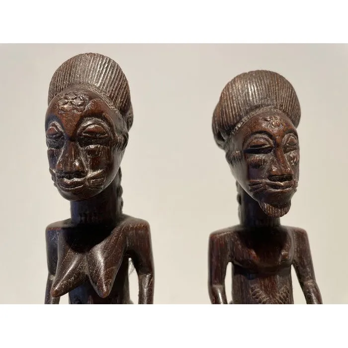 Baule Blolo Asye Usu Divination Figures / Pair , Cte d'Ivoire #883, #884