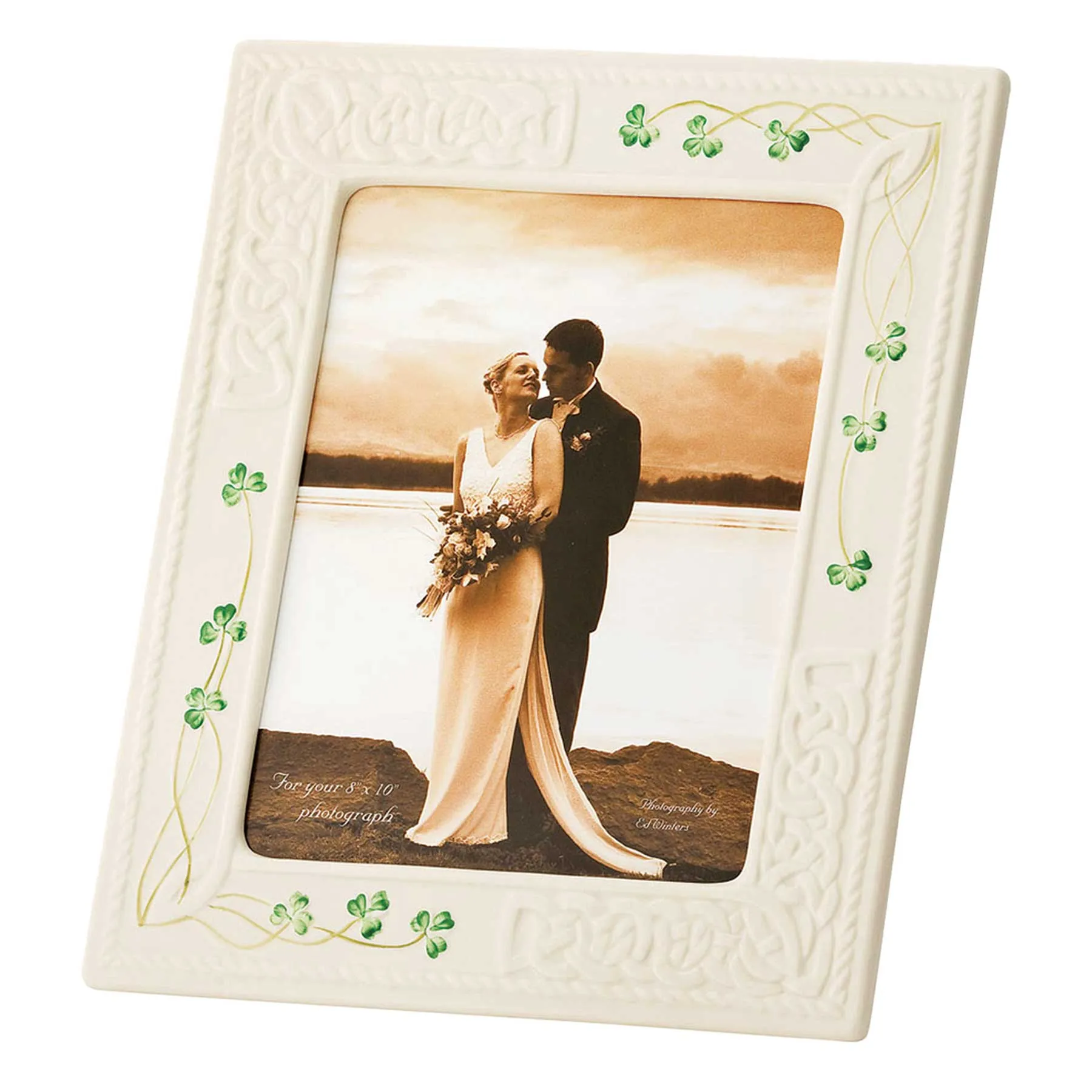 Belleek Classic Tara Shamrocks Frame 8x10