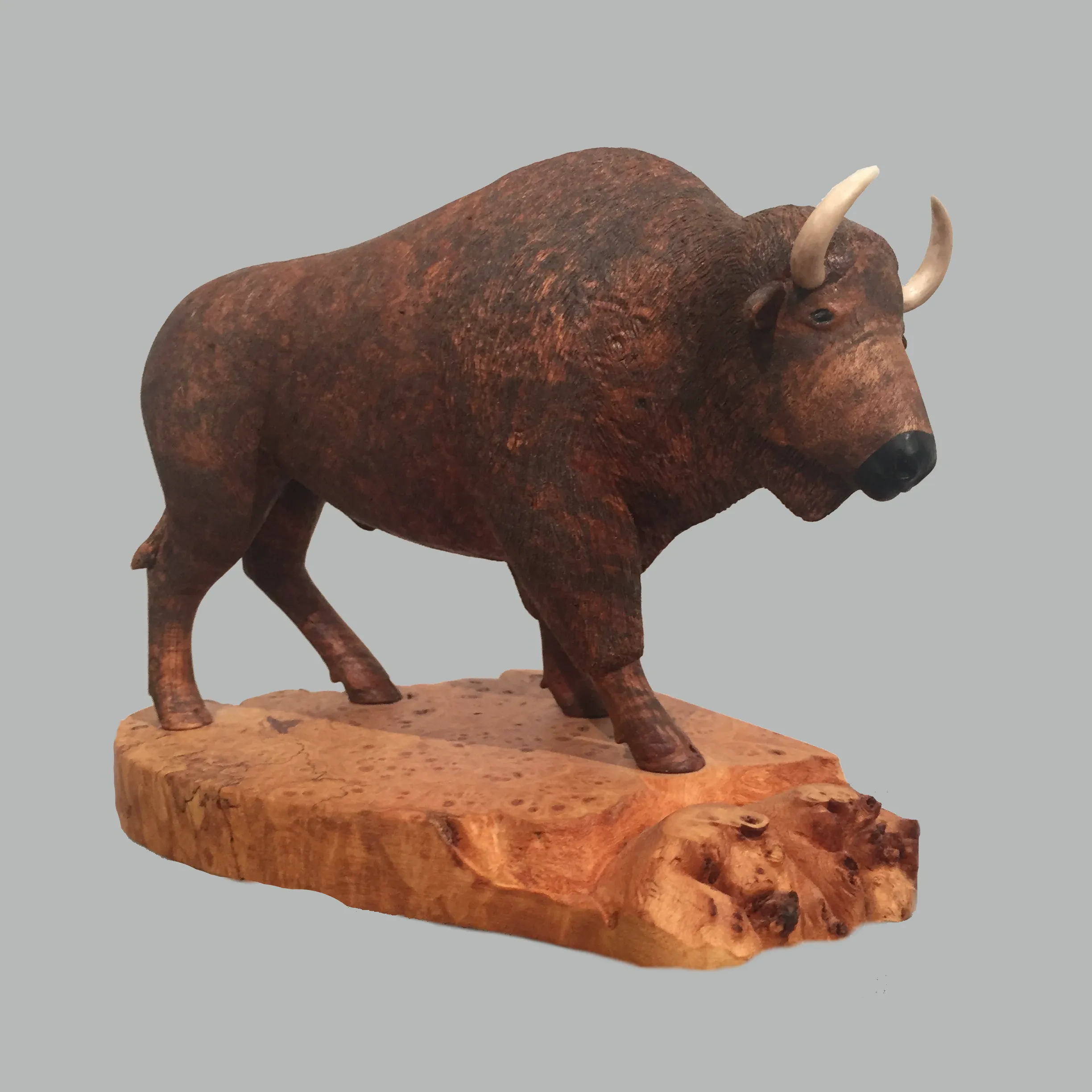 Bison Carving