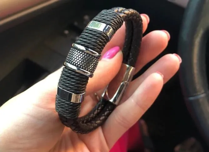 Black And Silver Bracelet