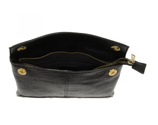 Black Foldover Crossbody