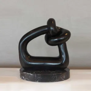 Black Knot - Handmade shelf sculpture in fiberglass