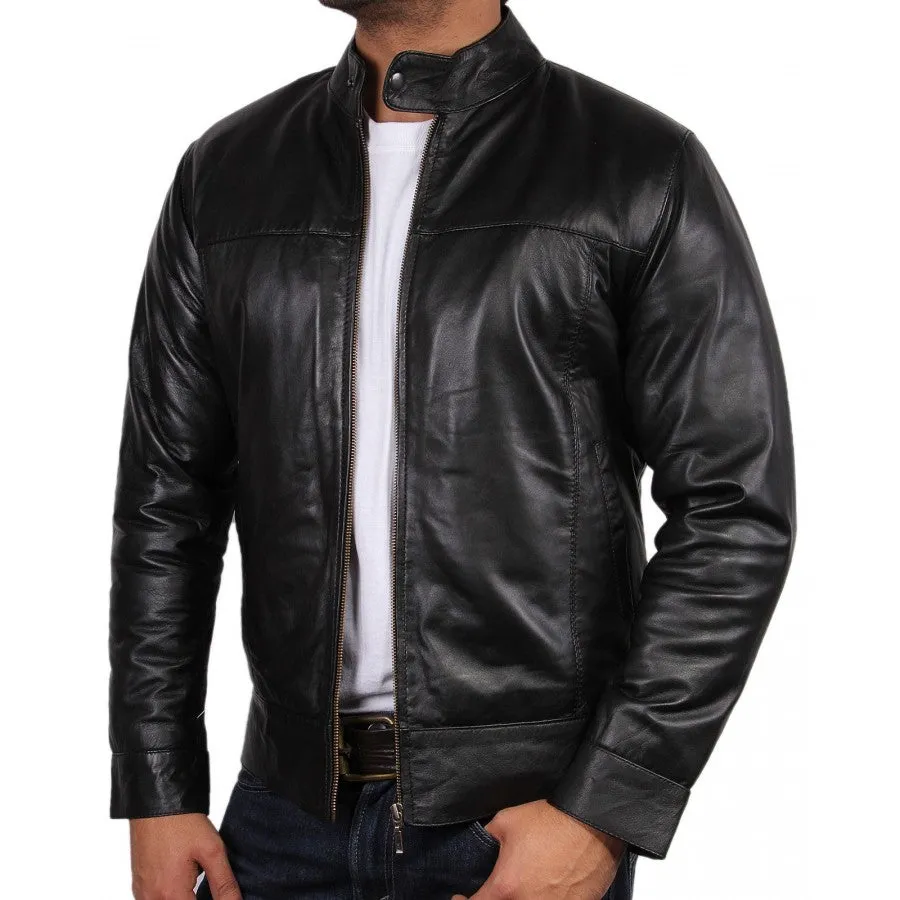 Black Leather Jacket For Men