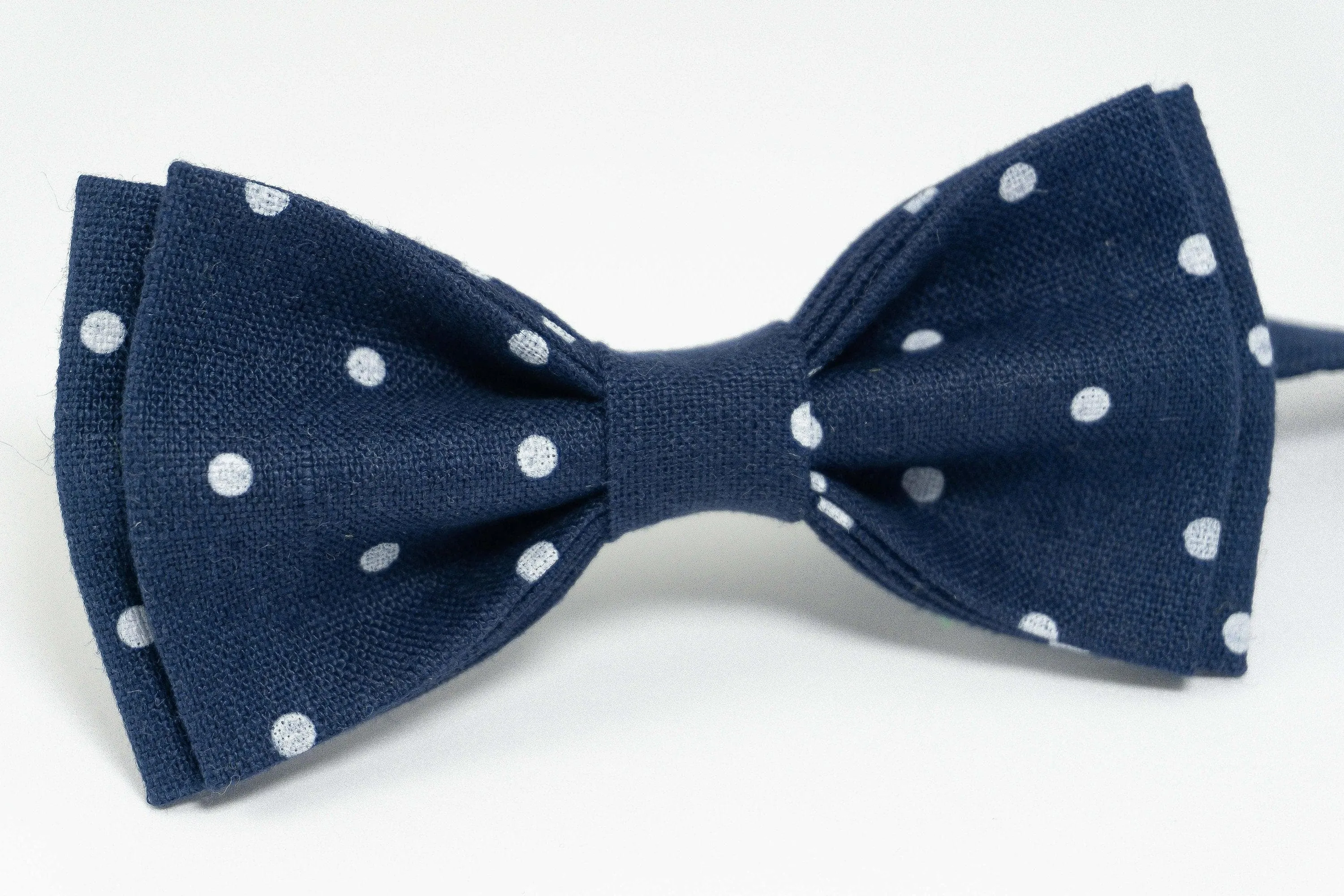 Blue Polka pre tied bow ties for you wedding party