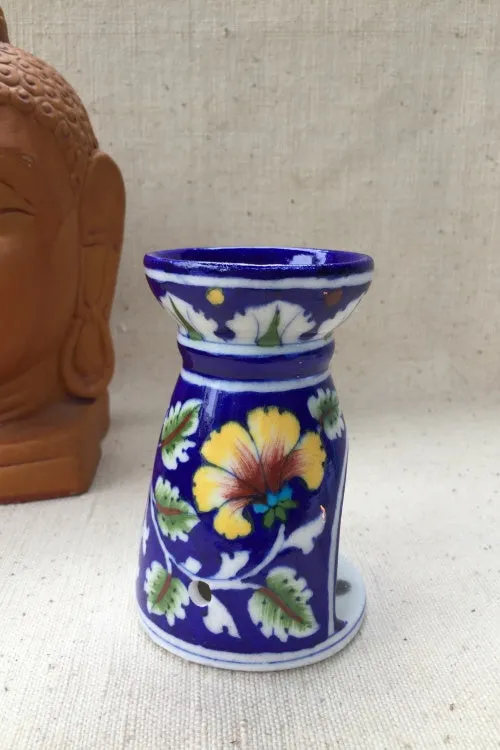 Blue Pottery Handcrafted 'Aroma' Candle Stand-78