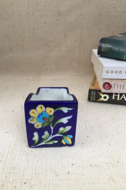 Blue Pottery Handcrafted Card Holder-100