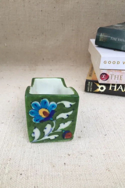 Blue Pottery Handcrafted Card Holder-103