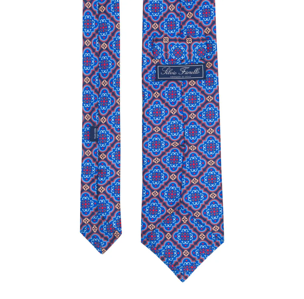 Blue The Duke of Normandy Duchesse Silk Tie