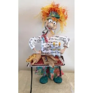 Celebrating Shabbat The Table Judaica Art in Paper Mache Humorous Whimsical Sculptures by Naava Naslavsky