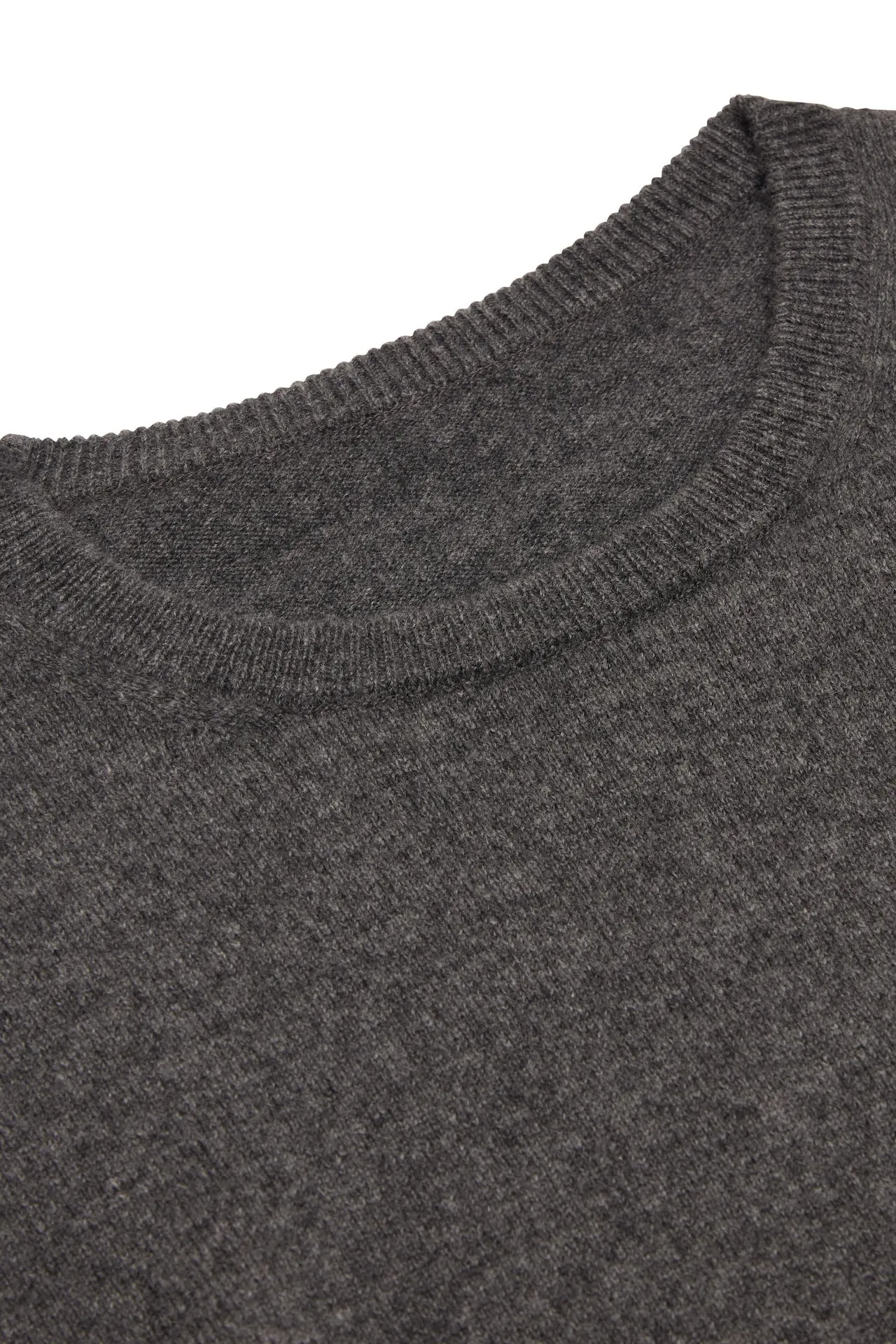 Charcoal Cashmere Crew Neck Jumper