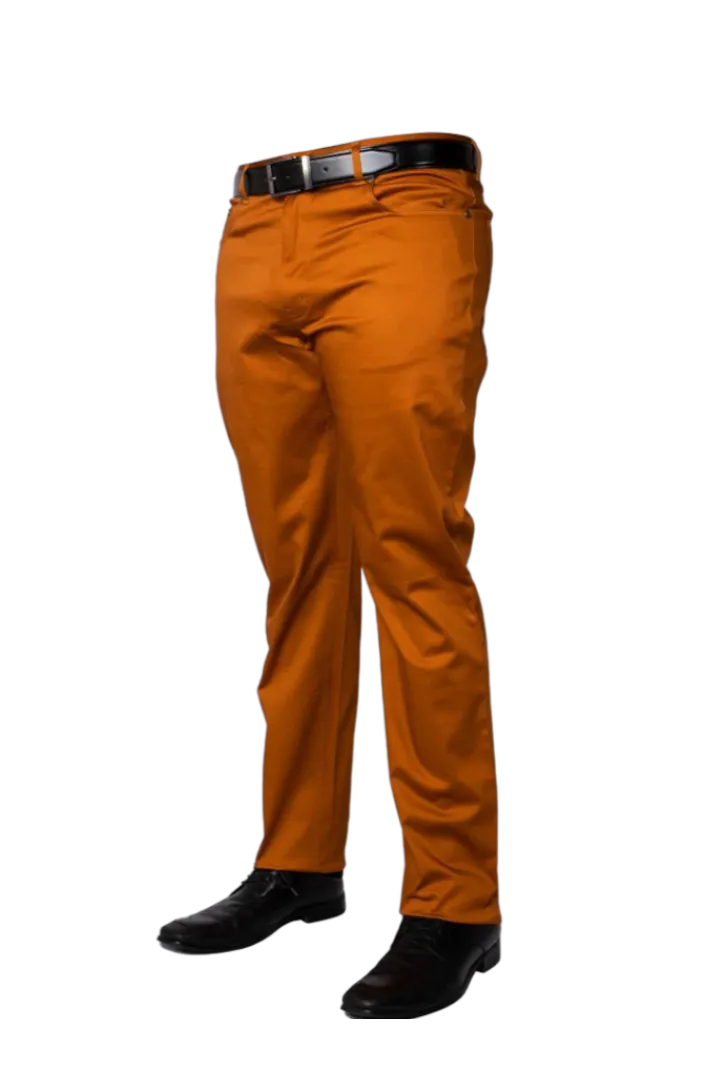 Copper Prestige Men's Classic Fit Jeans Stretch Material Chino Pants