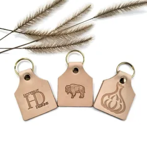 Cow Tag Key Fobs