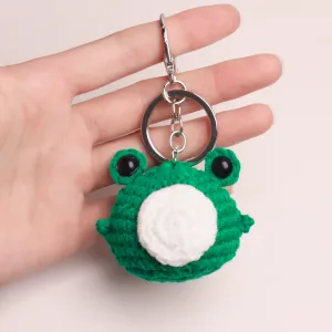 Cute Frog Crochet Keychain