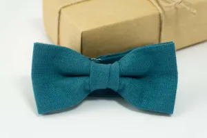 Dark cyan wedding bow tie |  Dark cyan pre-tied bow tie