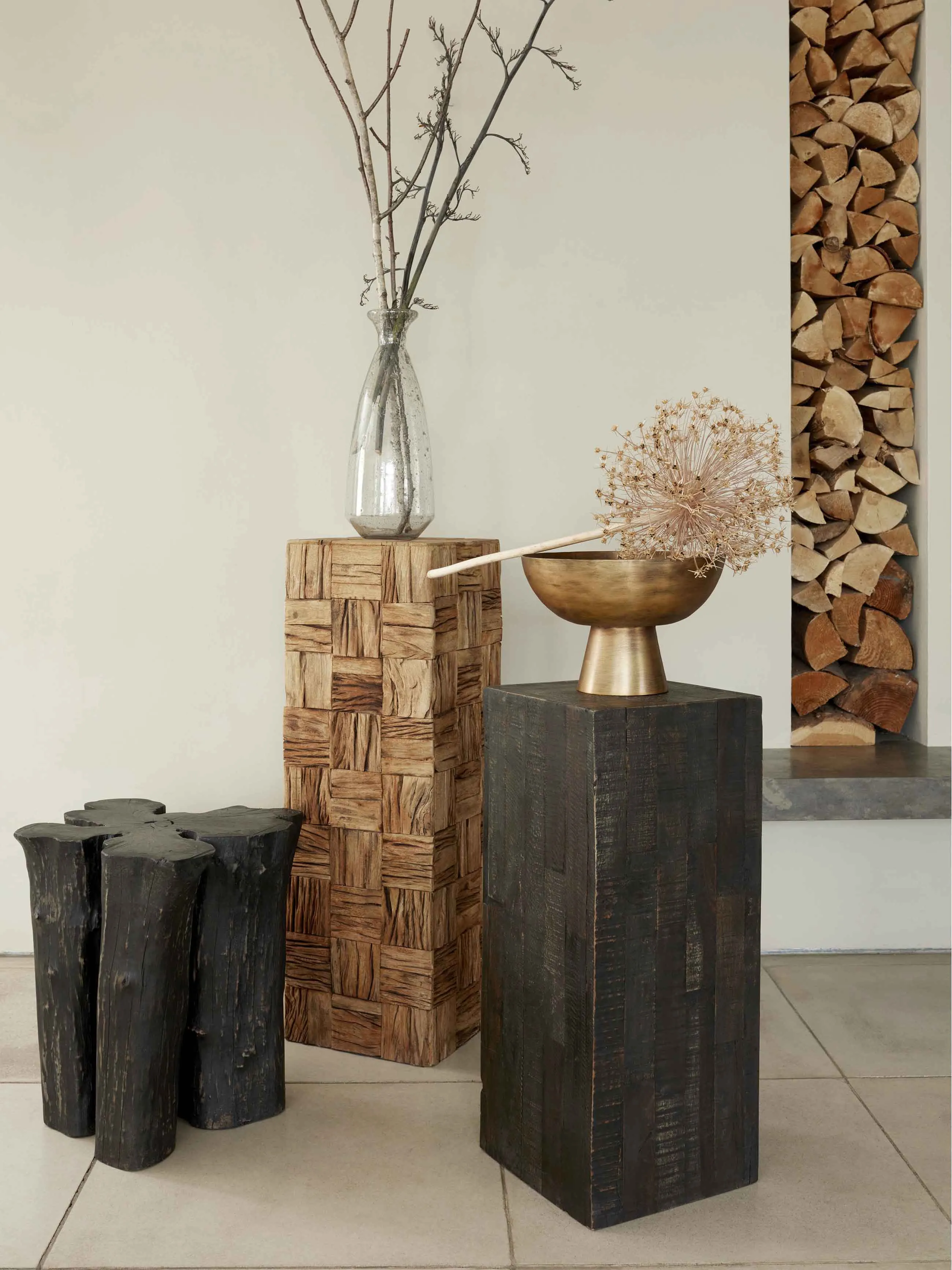 Dark Driftwood Medium Plinth