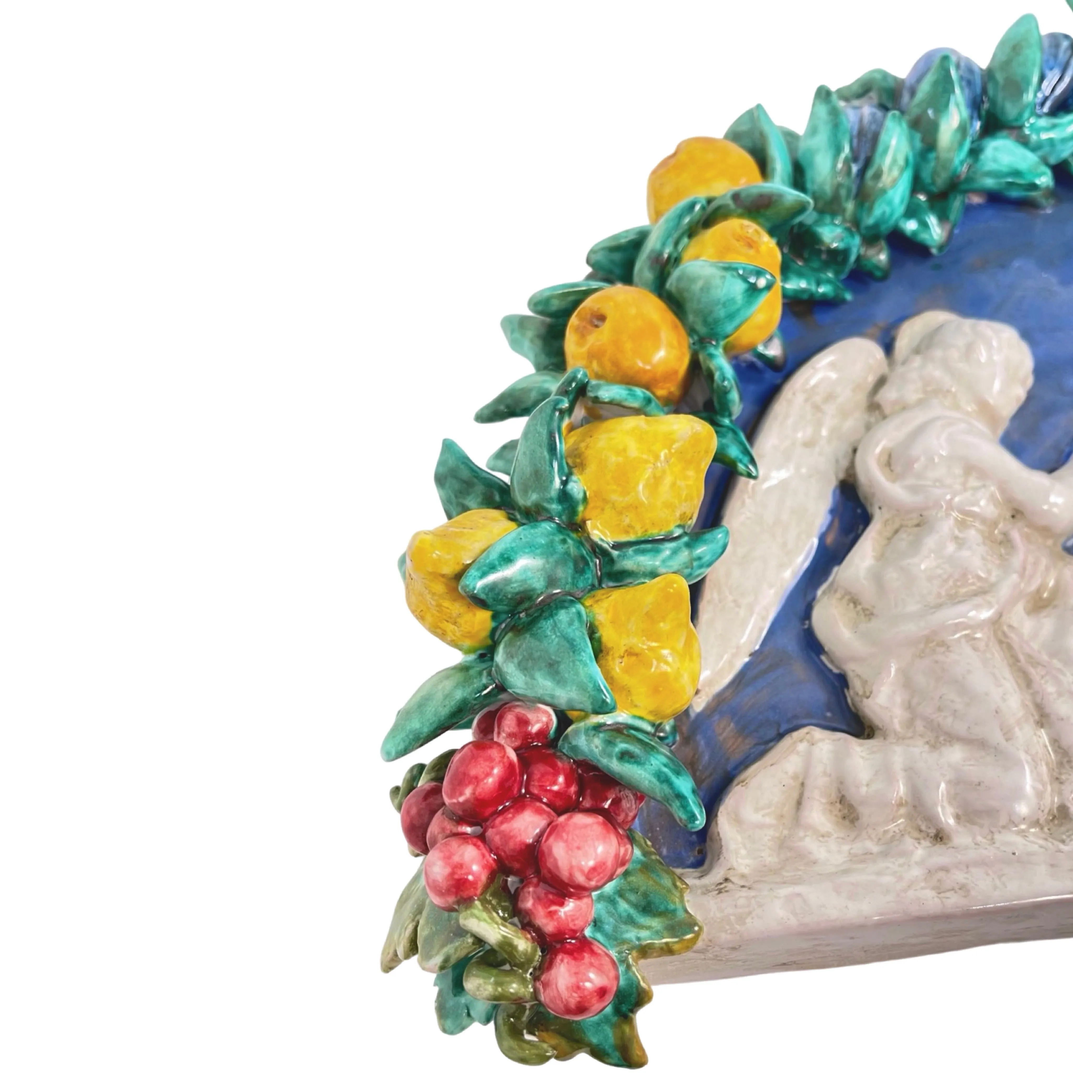 Della Robbia: 17"x10" Annunciation Arched