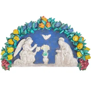 Della Robbia: 17"x10" Annunciation Arched