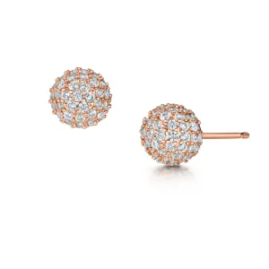 Dianna Pave Stud - Rose Gold