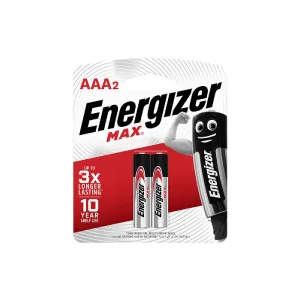 Energizer Batteries Max Alkaline E-92 BP 2 - AAA - (Pack of 2)