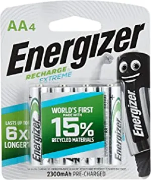 Energizer NH15 BP4 Rechargeable AA Batteries