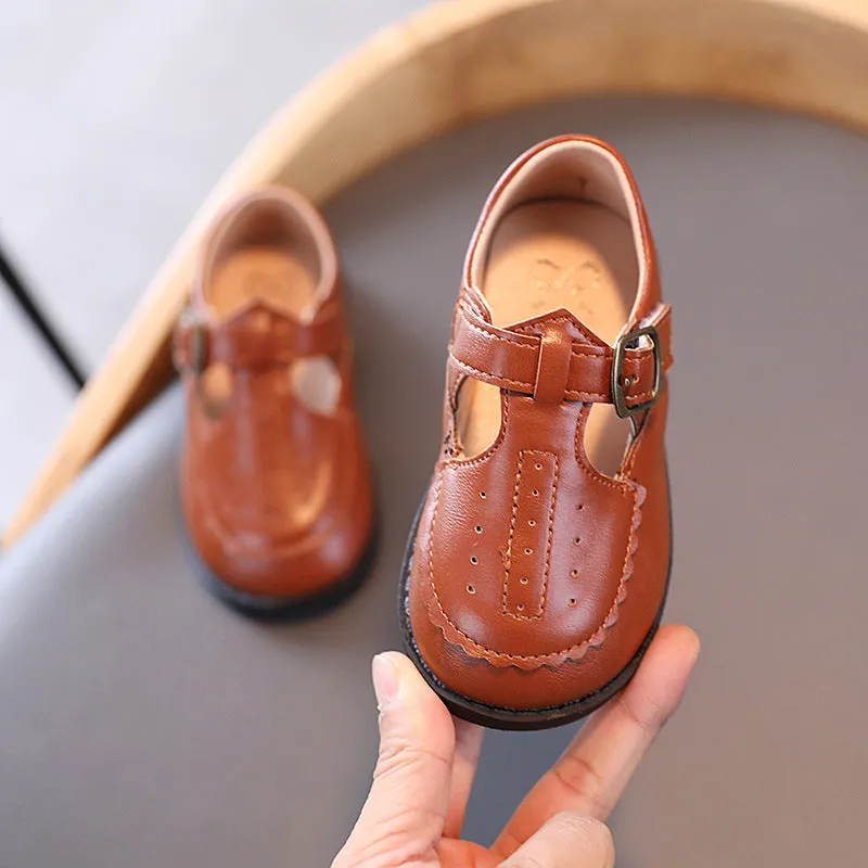 Fashionable Breathable Leather Shoes For Boys And Girls