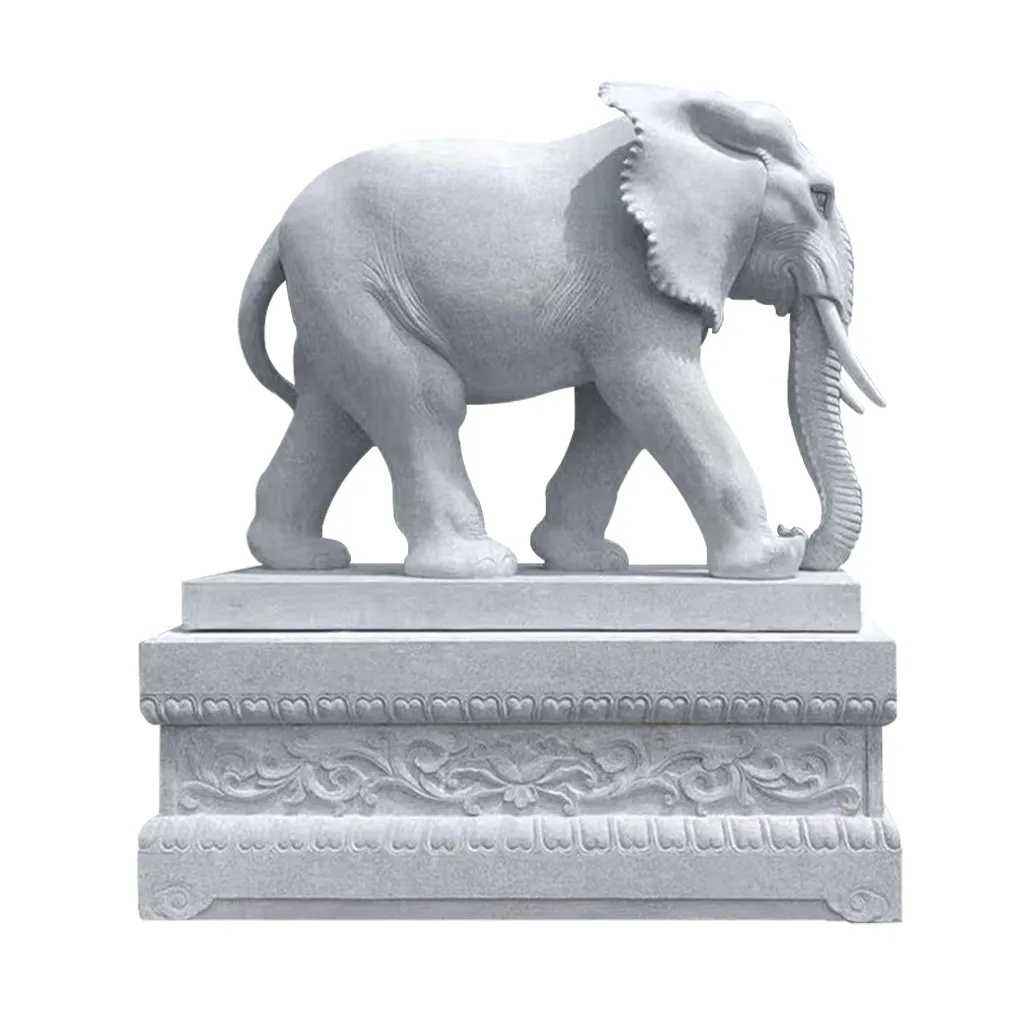 FINEST Large Size Elephant Marble Statue FM-029