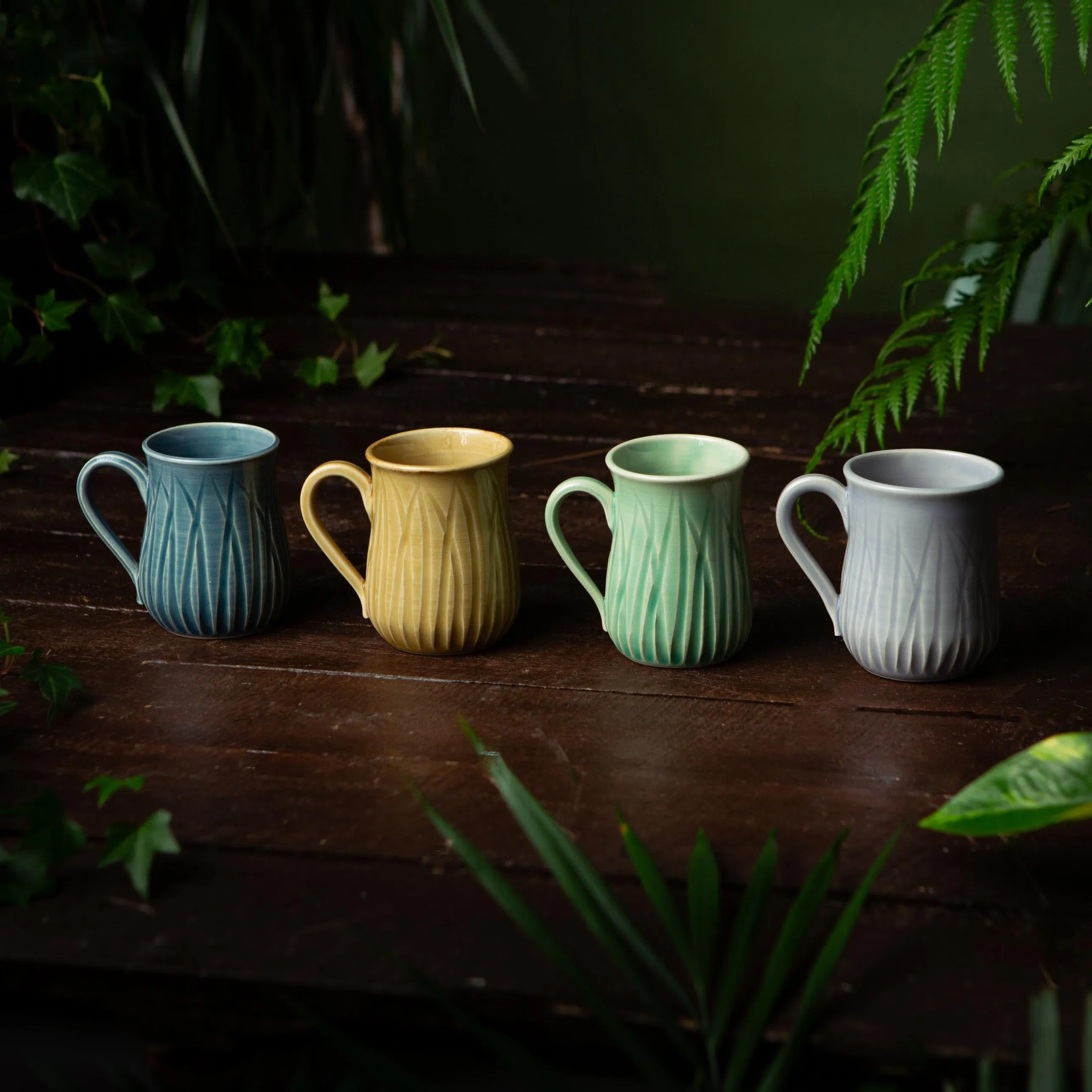 Four Irish Sustainably Handcrafted Espresso Mugs