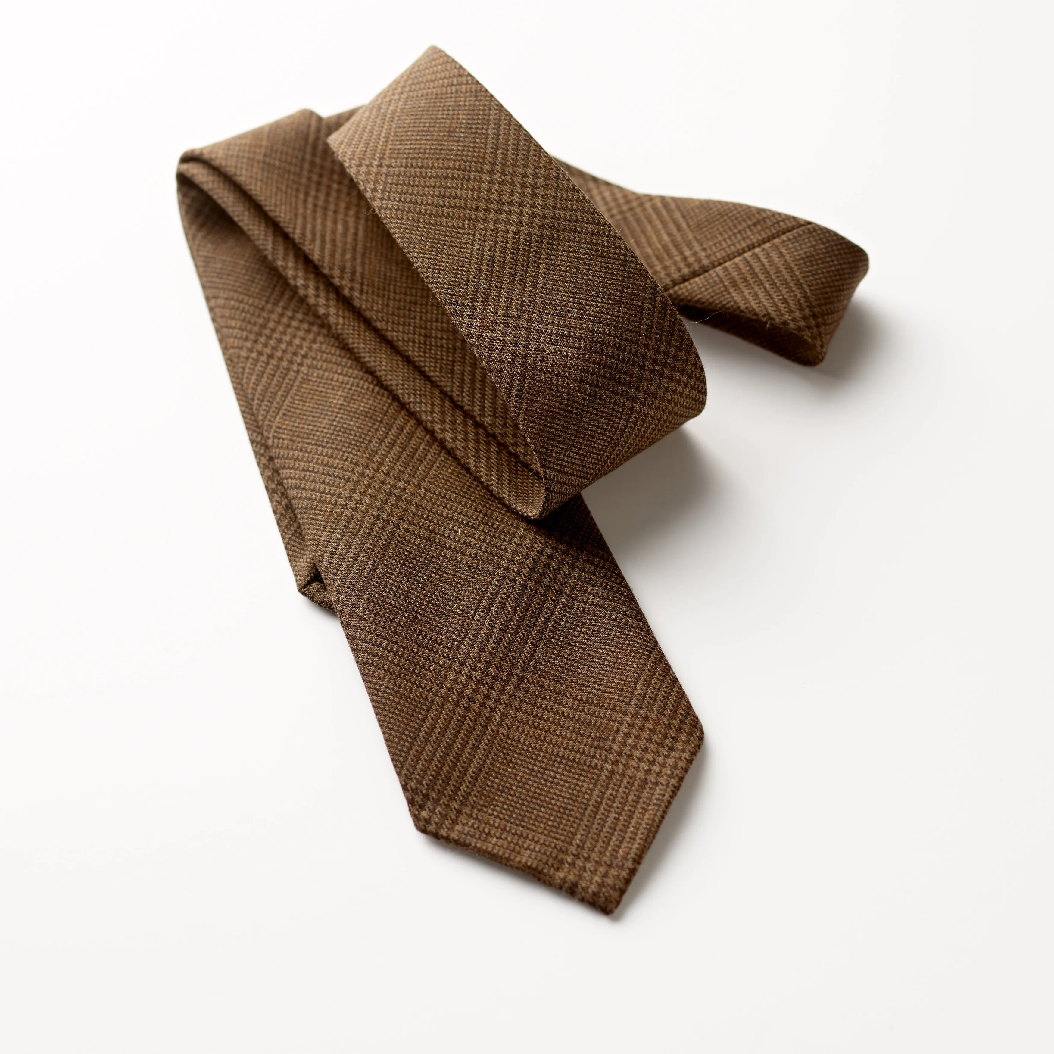 Fox 3 Fold Chestnut Brown Glen Check Tie