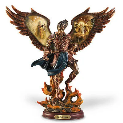 HANIEL: JOY OF GOD Bronze Archangel Figurine Bradford Exchange