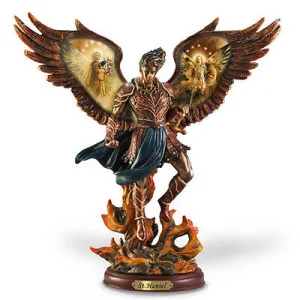 HANIEL: JOY OF GOD Bronze Archangel Figurine Bradford Exchange