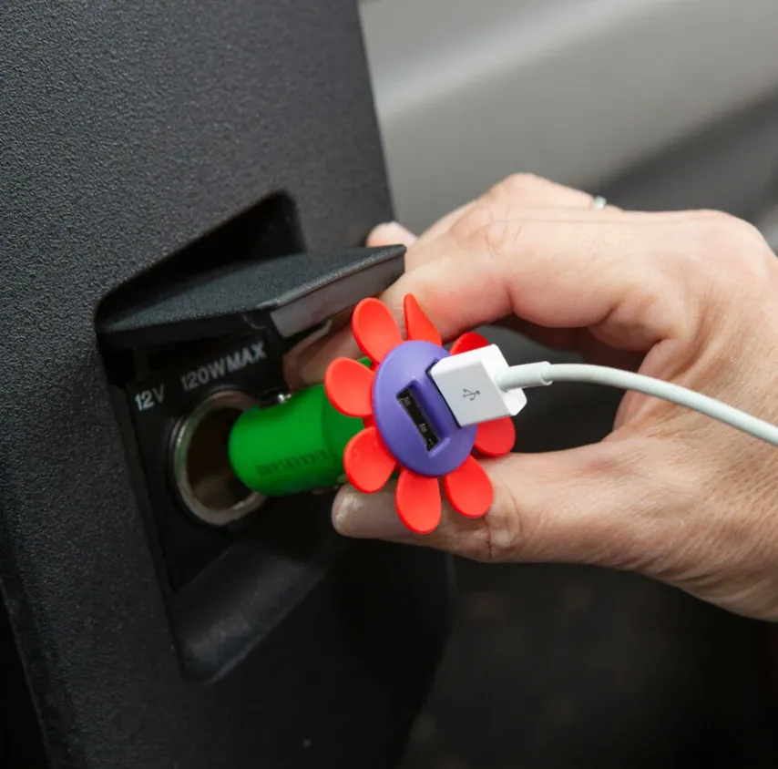 Kikkerland Flower USB Car Charger