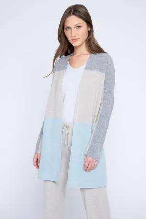 Kinross | 100% Cashmere | Colorblock Cardigan | Women's