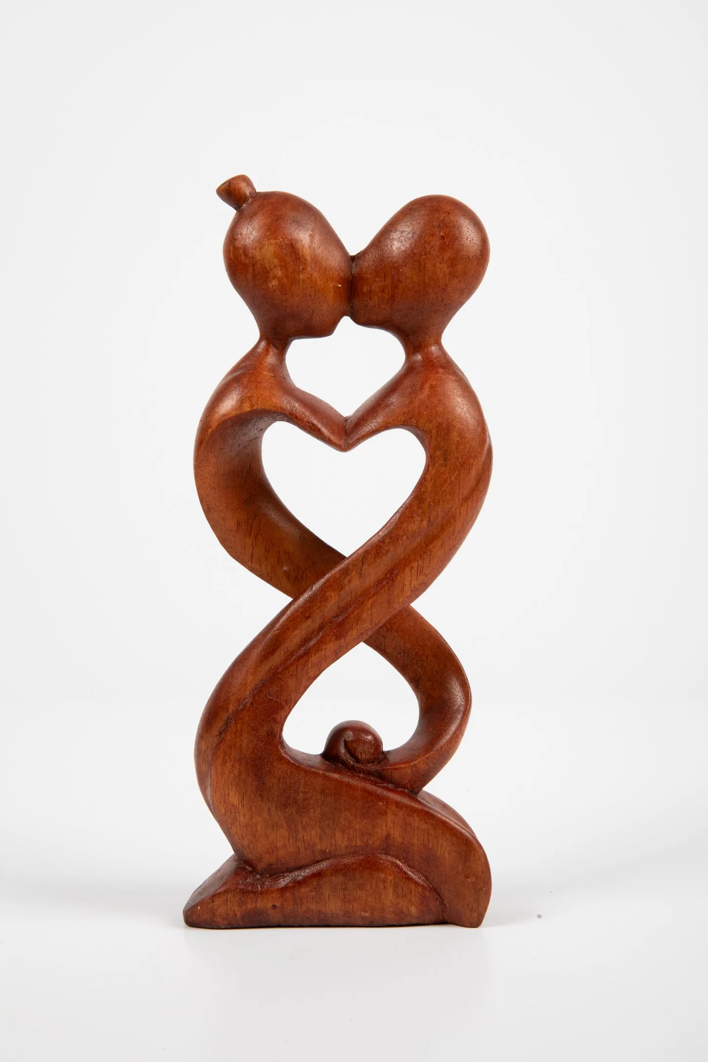 Kissing Carved Wooden Sculpture