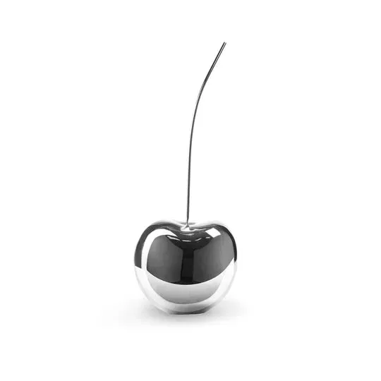 Large Chrome Cherry Sculpture 25" Tall