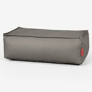 Large Footstool - Vegan Leather Grey