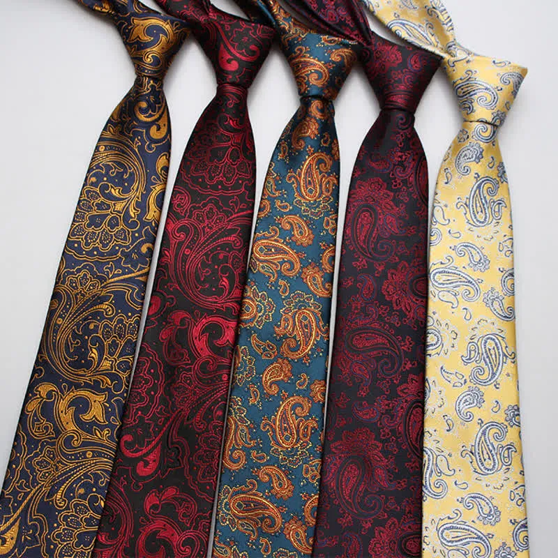 Men's Luxury Casual Bold Paisley Necktie