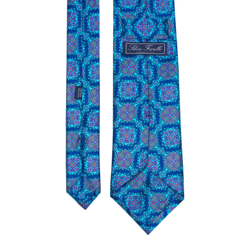 Michelangelo Masterpiece Blue Duchesse Silk Tie